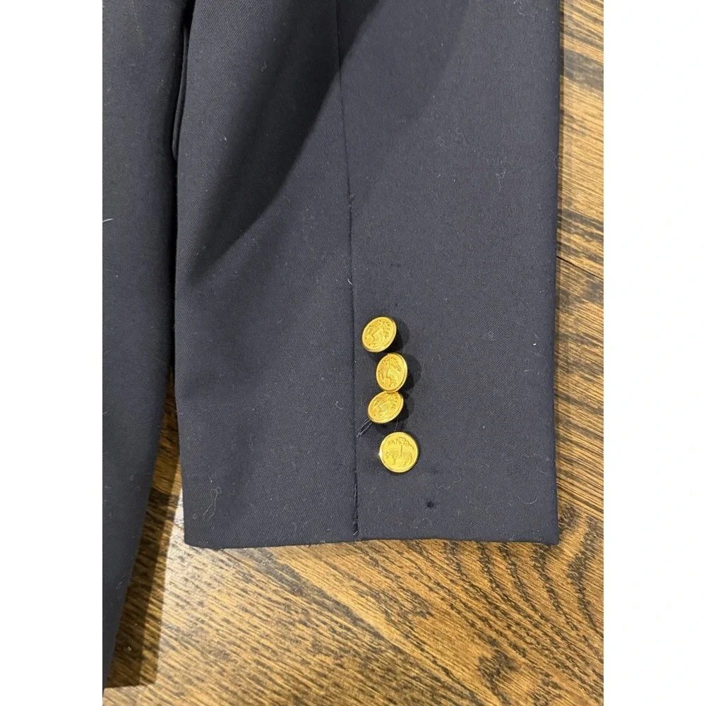Brooks Brothers 346 Madison Fit Blazer Mens 40R Black Button Gold Wedding